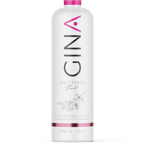 GINA - Low alcohol & calories gin Design by Shark1@