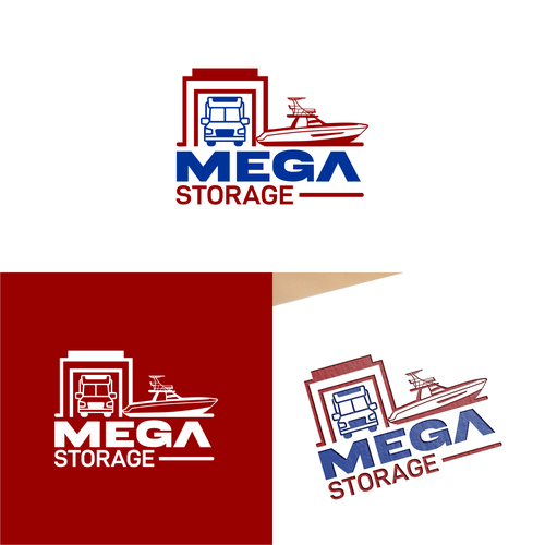 Mega Storage, a RV and boat storage facility needs a logo. Design by Nicholas Crasta