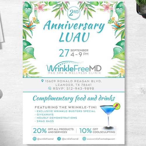 Medical Spa Anniversary Event Invitation Card Or Invitation Contest 99designs