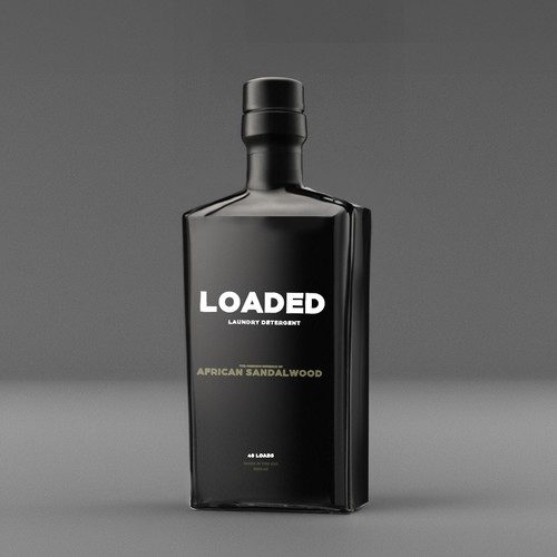 Masculine Cologne-Scented Laundry Detergent Bottle Diseño de Sign Relation