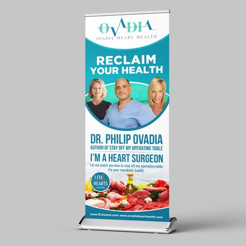 Create a banner for a heart surgeon that is saving people's lives Design by Sketch Media™