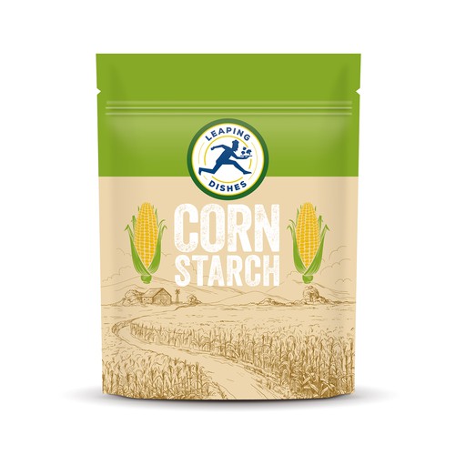 Need a BOLD DESIGN FOR CORN STARCH IN RESEALABLE BAG Design by 3311design