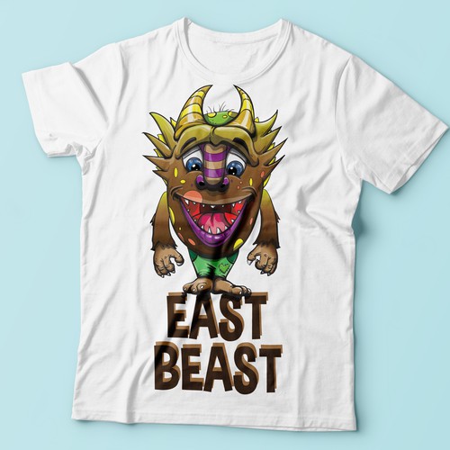 The East Beast - a fun mascot for an elementary school Design by Aleksandar Stanojev