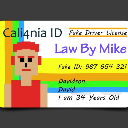 A really bad fake ID, I mean really bad Design von Black-Pepper