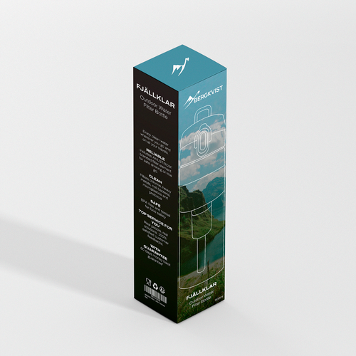 [HOT] - LONG TERM - Packaging Design for Outdoor Water Filter Bottle 500ml Design by Vida Estudio