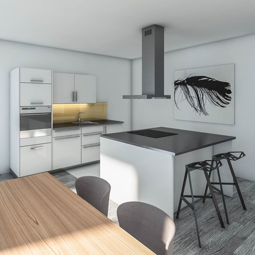 Design inférieur sejour cuisine
