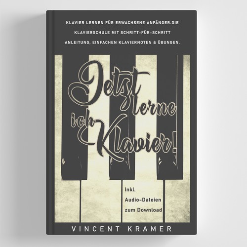 Design a book cover for a piano school for adults! Design by AnnyM