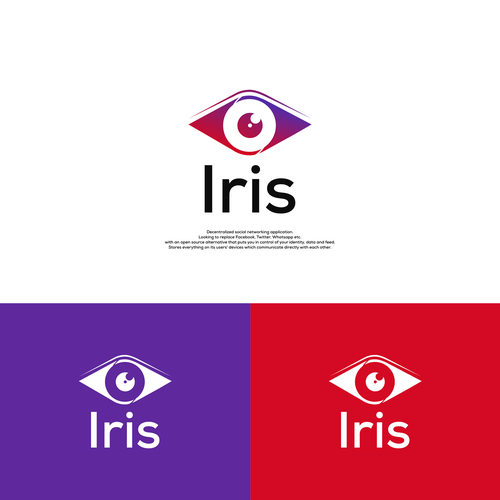 Logo for Iris, the decentralized alternative to social media giants Design by EvStudio