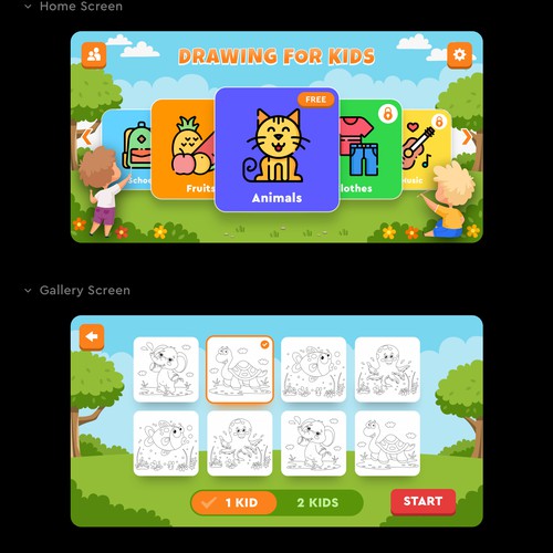 svedesignさんのDesign a cool and cute coloring app for kids!デザイン