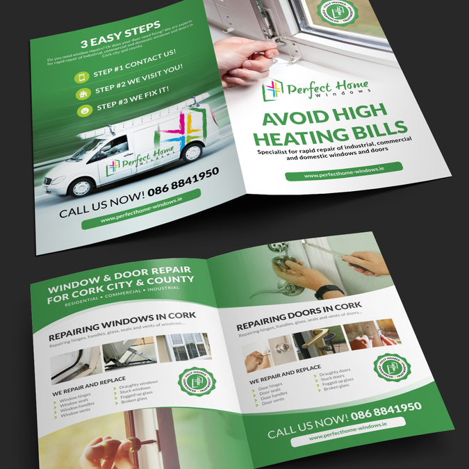 Effective household flyer for A "Window & Door Repair" company