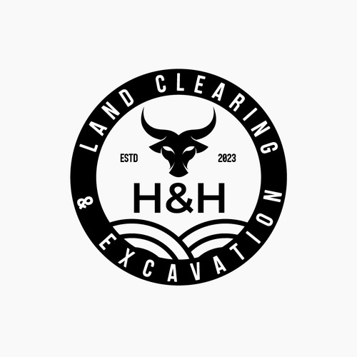 LOGO AND LETTER HEAD FOR H&H LAND CLEARING AND EXEXCAVATION Design by Sladoje