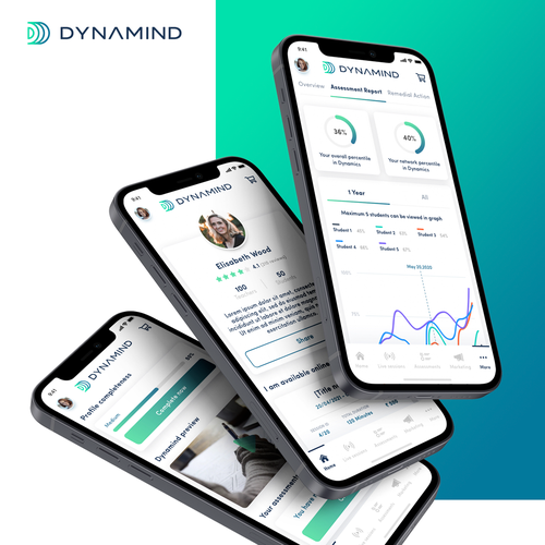 Mobile App Screens design for AI based Technology start up Design by Ivan Pina