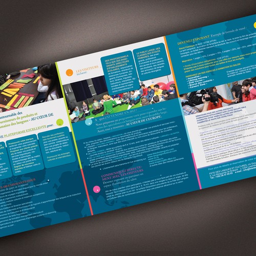 brochure design for Fête des Langues et Cultures – Languages & Cultures Festival  Design by emig