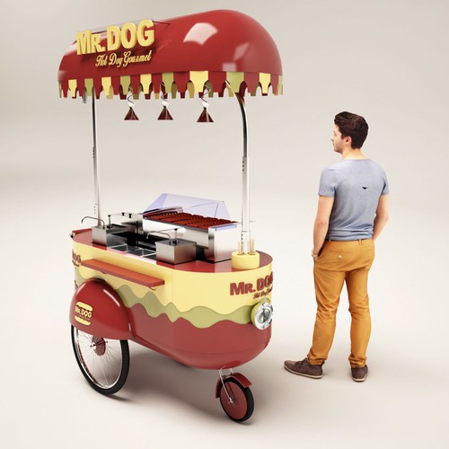 Food Cart To Sell Gourmet Hot Dog Design by R . O . N