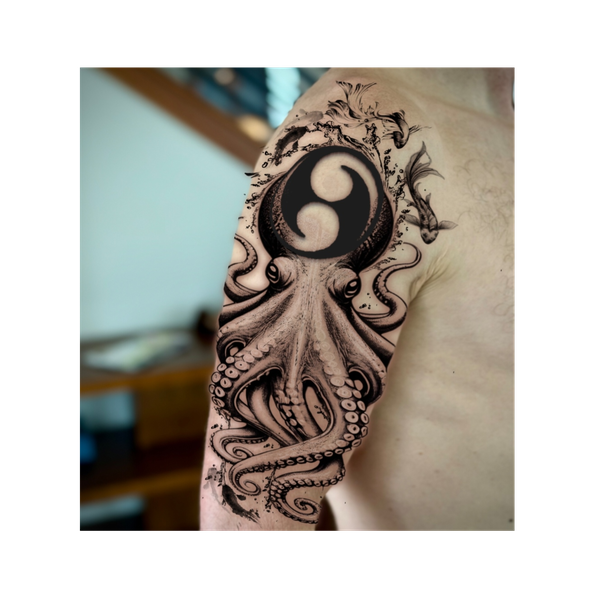 Nautical theme tattoo design 