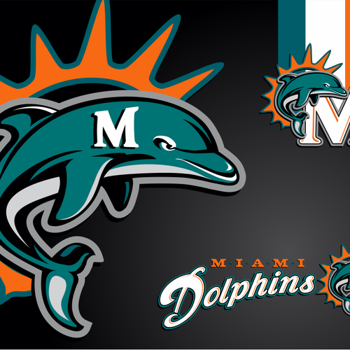 99designs community contest: Help the Miami Dolphins NFL team re-design its logo! Réalisé par TimZilla