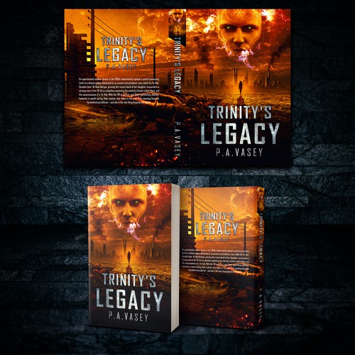 Design a dark, apocalyptic, cover for a new Sci-Fi novel Design by Evan.C ☆