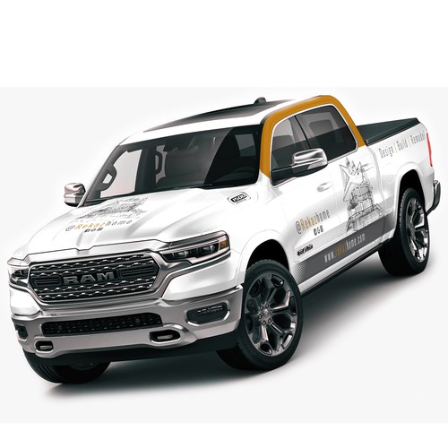 Modern - elegant Truck wrap design Design by adelea