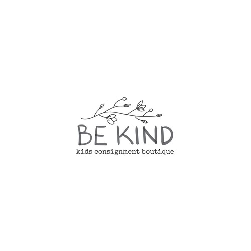 Be Kind!  Upscale, hip kids clothing store encouraging positivity Design by .supernova