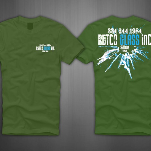 Create the next t-shirt design for Retco Glass, Inc. デザイン by qool80