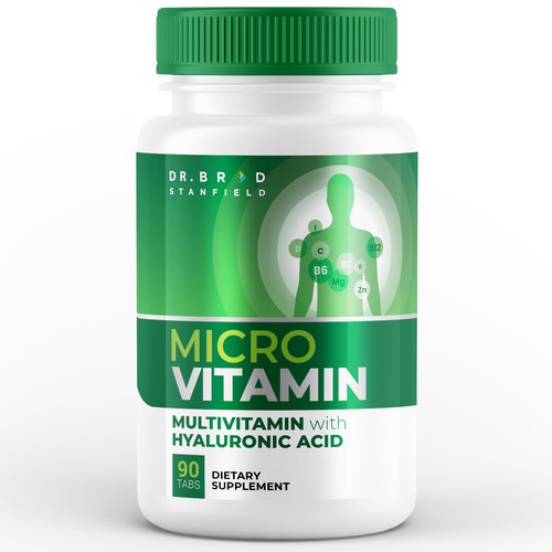 We Need a Vibrant and Scientifically-Inspired Label Design for MicroVitamin Design by Poroyo