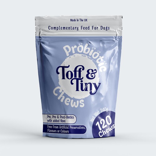 Pouch packaging design - Probiotic Chews for dogs Design by sadiaafrinrumky