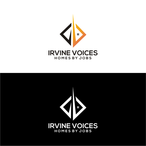 Irvine Voices - Homes for Jobs Logo Design by onestep designs