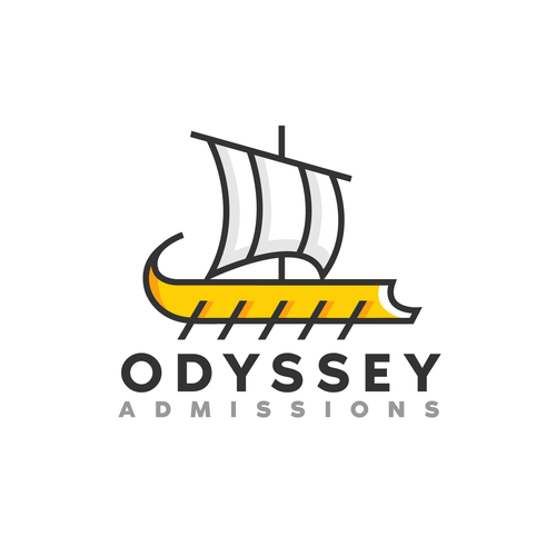 Modern visual of the "The Odyssey" (boat, Greek mythology, etc.) Ontwerp door lostfortydesigns