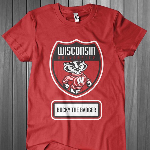 Wisconsin Badgers Tshirt Design Design by thebeliever