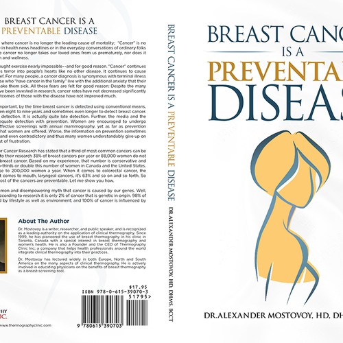 Create a catchy book cover for Breast Cancer Is A Preventable Disease Design by Cover Belle