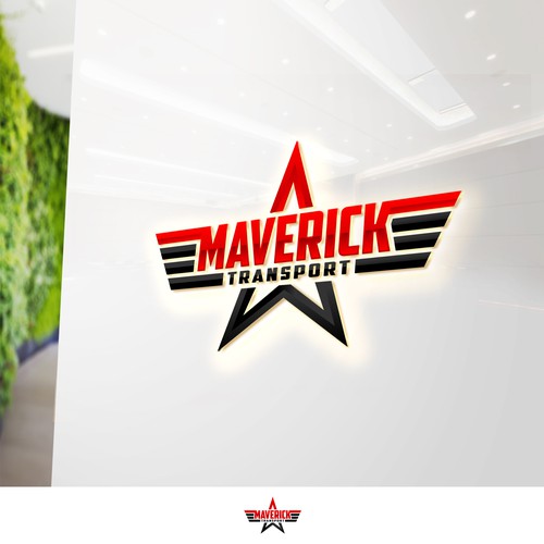 Bold logo for Maverick Transport Design by Basstome