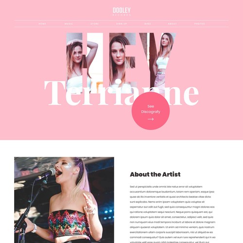 Design a website for artists of a London-based record label. Design by anushka1arta