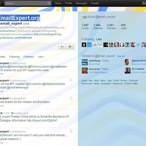 EmailExpert.org Twitter Background Design von cana