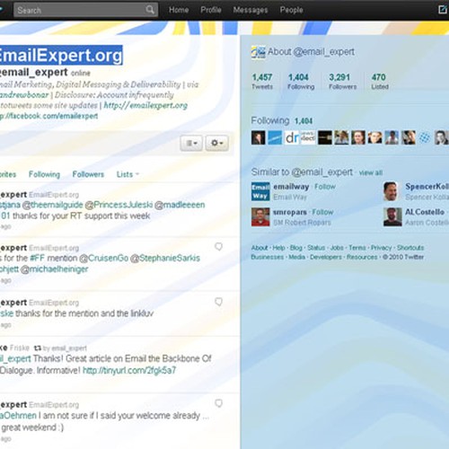 EmailExpert.org Twitter Background Ontwerp door cana