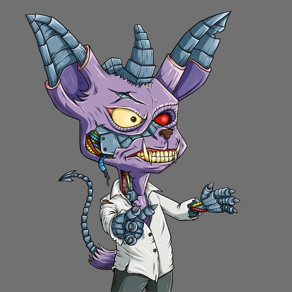 Design by mons.gld titled "digital fennec fox character for nft drop"