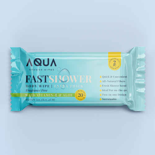 AQUA SHOWER WIPES :D Design by Sayyed Jamshed