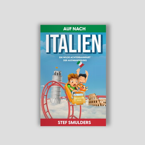 Funny Book Cover Illustration about Italy Design by Alem Duran