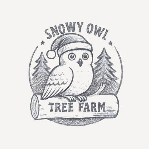 Snowy Owl Christmas Tree Farm ---LOGO COMPETITION! Design by Linéa™