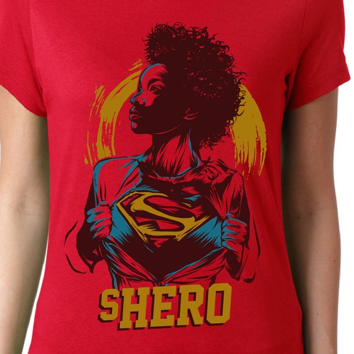 Black woman super hero T shirt contest 99designs