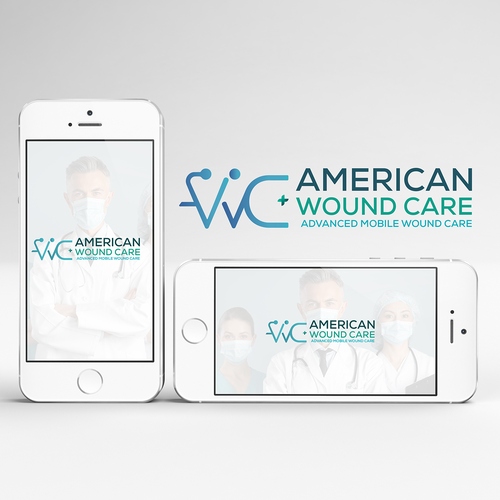 Clean logo for mobile wound care center Design by H.Erij