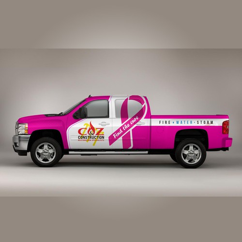 Breast Cancer Awarness Truck! Design by ArcDesignz