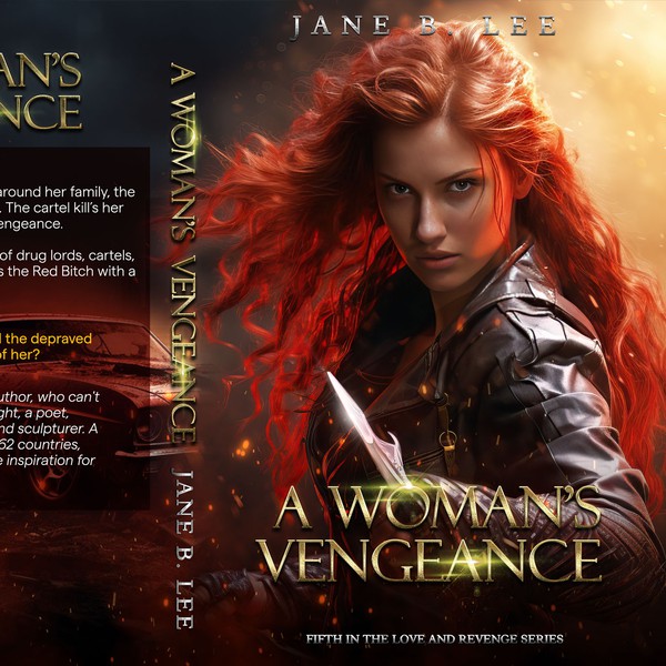 Design realizzato da Inspiremind intitolato "The Vengeance of a Warrior Woman Mastering in Martial Arts"