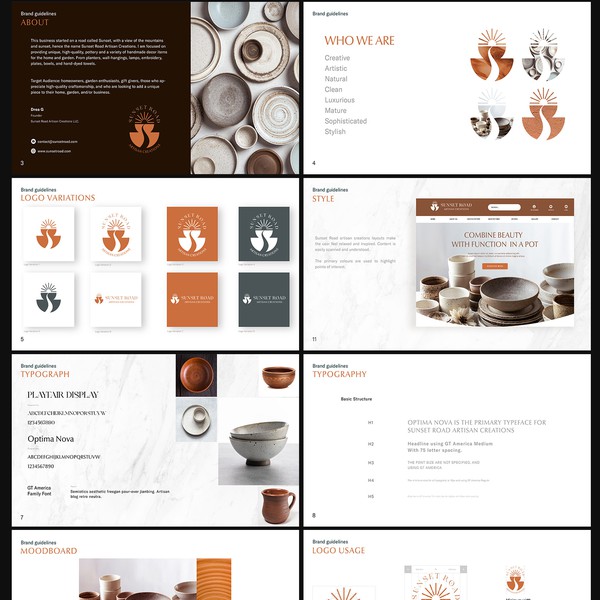 Design by X-DNA titled "Sunset Road Brand Guidelines"