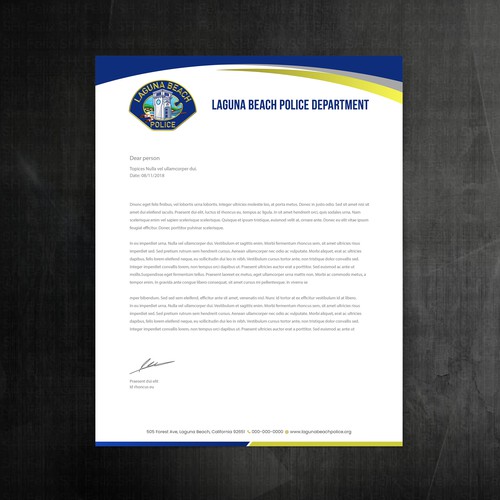 Laguna Beach Police Department Stationary Design by Felix SH