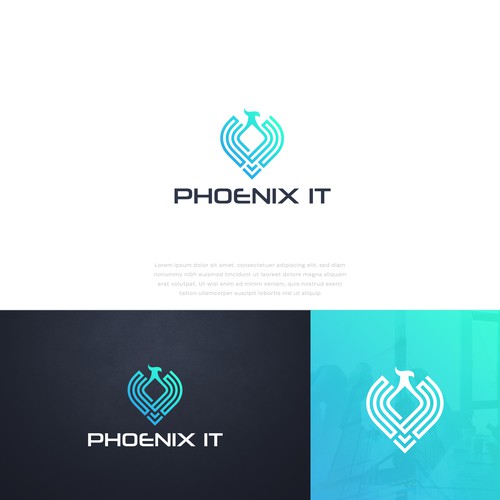 Business logo for consulting company Phoenix IT Réalisé par genesis.design