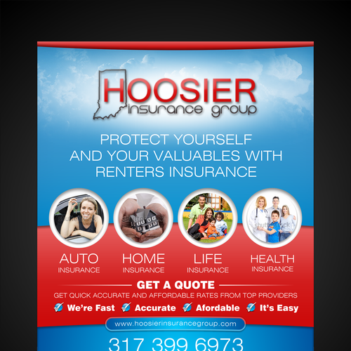 Renters Insurance Flyer - Welcome packet handouts | Postcard, flyer or ...