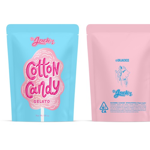 Cotton Candy gelato cannabis bag Design by bcra