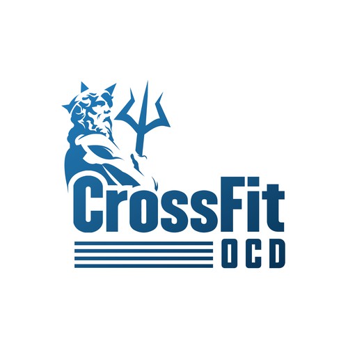 Logo pour une salle de CrossFit (France), thématique : trident, mer, odyssée, poseidon … Design by Daniel_Farits