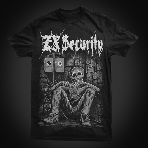 Heavy metal style t-shirt for cyber security company | T