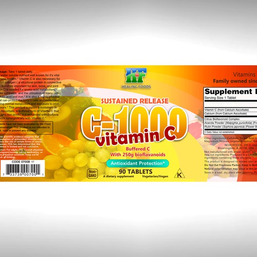 Design Vitamin C Pill Bottle | Product label contest